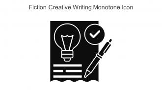Fiction Creative Writing Monotone Icon In Powerpoint Pptx Png And Editable Eps Format
