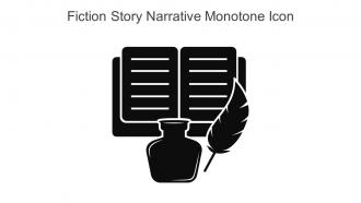 Fiction Story Narrative Monotone Icon In Powerpoint Pptx Png And Editable Eps Format