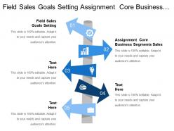 Field sales goals setting assignment core business segments sales