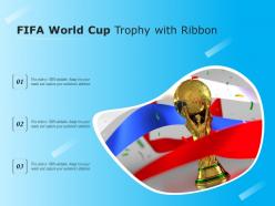 Fifa world cup trophy with ribbon