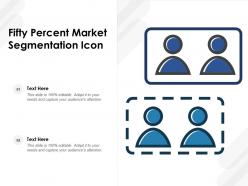 Fifty percent market segmentation icon