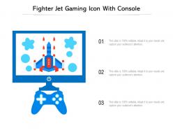Fighter jet gaming icon with console