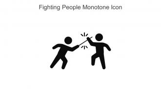 Fighting People Monotone Icon In Powerpoint Pptx Png And Editable Eps Format