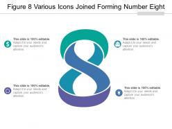 Figure 8 various icons joined forming number eight