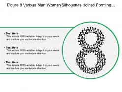 Figure 8 various man woman silhouettes joined forming number eight