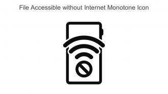 File Accessible Without Internet Monotone Icon In Powerpoint Pptx Png And Editable Eps Format