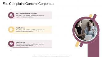 File Complaint General Corporate In Powerpoint And Google Slides Cpb