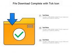 File download complete with tick icon
