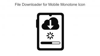 File Downloader For Mobile Monotone Icon In Powerpoint Pptx Png And Editable Eps Format