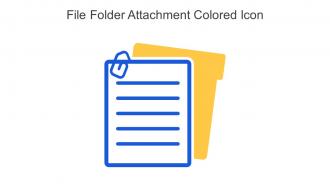 File Folder Attachment Colored Icon In Powerpoint Pptx Png And Editable Eps Format