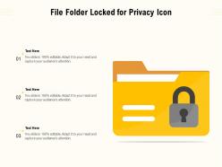 File folder locked for privacy icon