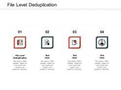 File level deduplication ppt powerpoint presentation portfolio graphics cpb
