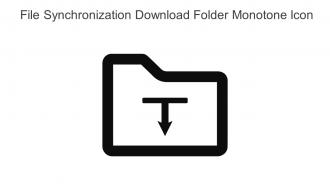 File Synchronization Download Folder Monotone Icon In Powerpoint Pptx Png And Editable Eps Format
