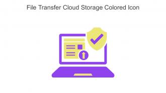 File Transfer Cloud Storage Colored Icon In Powerpoint Pptx Png And Editable Eps Format