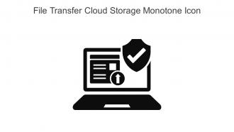 File Transfer Cloud Storage Monotone Icon In Powerpoint Pptx Png And Editable Eps Format