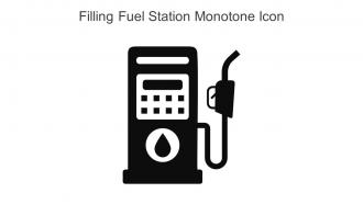 Filling Fuel Station Monotone Icon In Powerpoint Pptx Png And Editable Eps Format