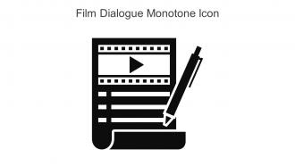 Film Dialogue Monotone Icon In Powerpoint Pptx Png And Editable Eps Format