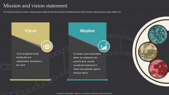 Film Editing Company Profile Mission And Vision Statement Ppt Slides Design Inspiration
