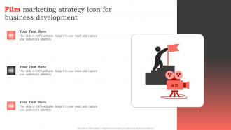 Film Marketing Strategy Icon For Business Development