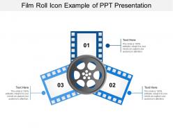 Film roll icon example of ppt presentation