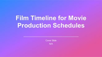 Film Timeline For Movie Production Schedules PPT Template AT