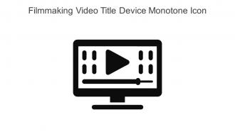 Filmmaking Video Title Device Monotone Icon In Powerpoint Pptx Png And Editable Eps Format