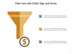 Filter Icon Document Arrows Horizontal Dollar Funnel