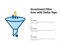 Filter Icon Funnel Graph Arrow Dollar Investment Gears Process