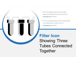 Filter Icon Showing Three Tubes Connected Together