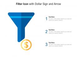 Filter icon with dollar sign and arrow