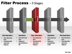Filter process 5 stages editable powerpoint slides templates