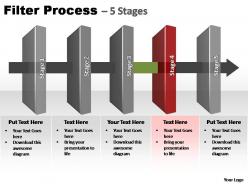 Filter process 5 stages editable powerpoint slides templates