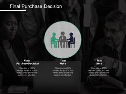 Final purchase decision ppt powerpoint presentation infographics graphics template cpb
