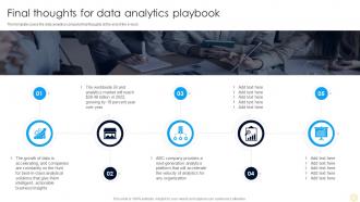 Final Thoughts For Data Analytics Playbook Strategic Playbook For Data Analytics