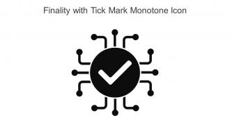 Finality With Tick Mark Monotone Icon In Powerpoint Pptx Png And Editable Eps Format