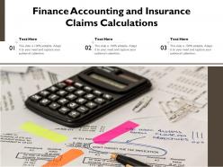 Finance Accounting And Insurance Claims Calculations