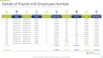 Finance and accounting business process details of payroll employee number