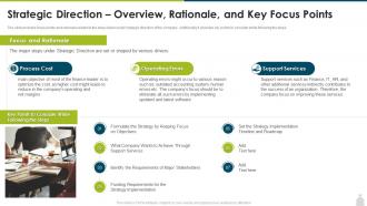 Finance and accounting transformation strategy strategic direction overview rationale