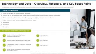 Finance and accounting transformation strategy technology and data overview rationale