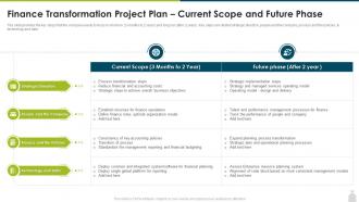 Finance and accounting transformation strategy transformation project current scope