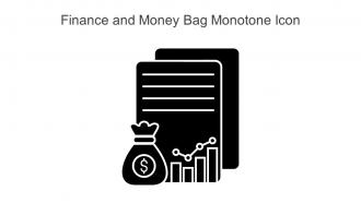 Finance And Money Bag Monotone Icon In Powerpoint Pptx Png And Editable Eps Format