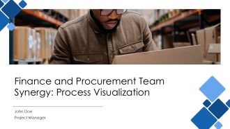 Finance And Procurement Team Synergy Process Visualization PPT Template AT Finance And Procurement Team Synergy Process Visualization PPT Template AT