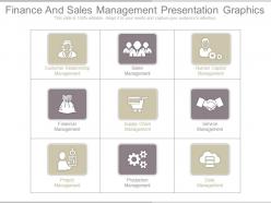 Finance and sales management presentation graphics