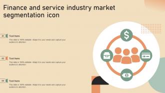 Finance And Service Industry Market Segmentation Icon