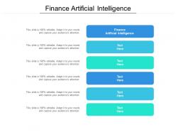 Finance artificial intelligence ppt powerpoint presentation show guidelines cpb