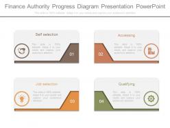 Finance authority progress diagram presentation powerpoint