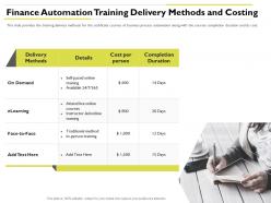 Finance automation training delivery live online ppt powerpoint presentation rules