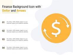 Finance background icon with dollar and arrows