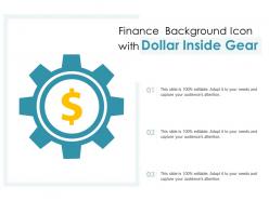 Finance Background Icon With Dollar Inside Gear