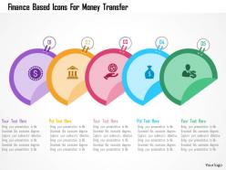 Finance based icons for money transfer flat powerpoint design